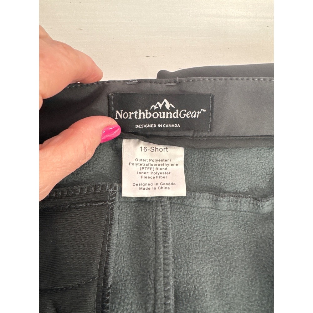 Northbound Gear Womens Adventure V2 Dark Gray Fleece Lined Hiking Pants SZ 16 XL - Picture 5 of 7